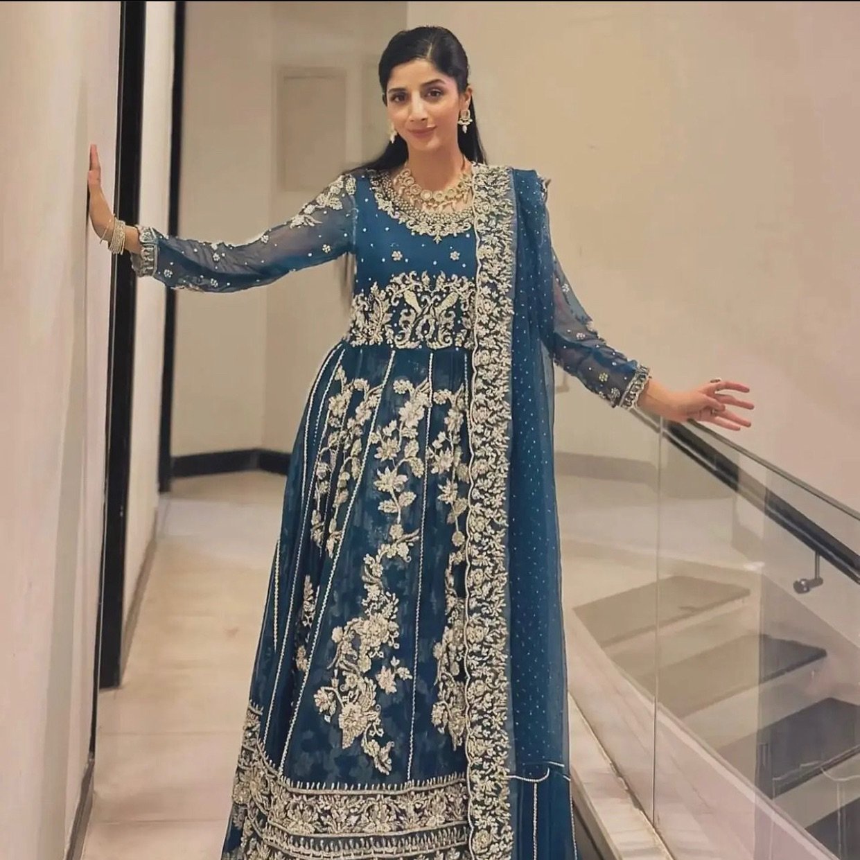 Blue Anarkali - Image 3