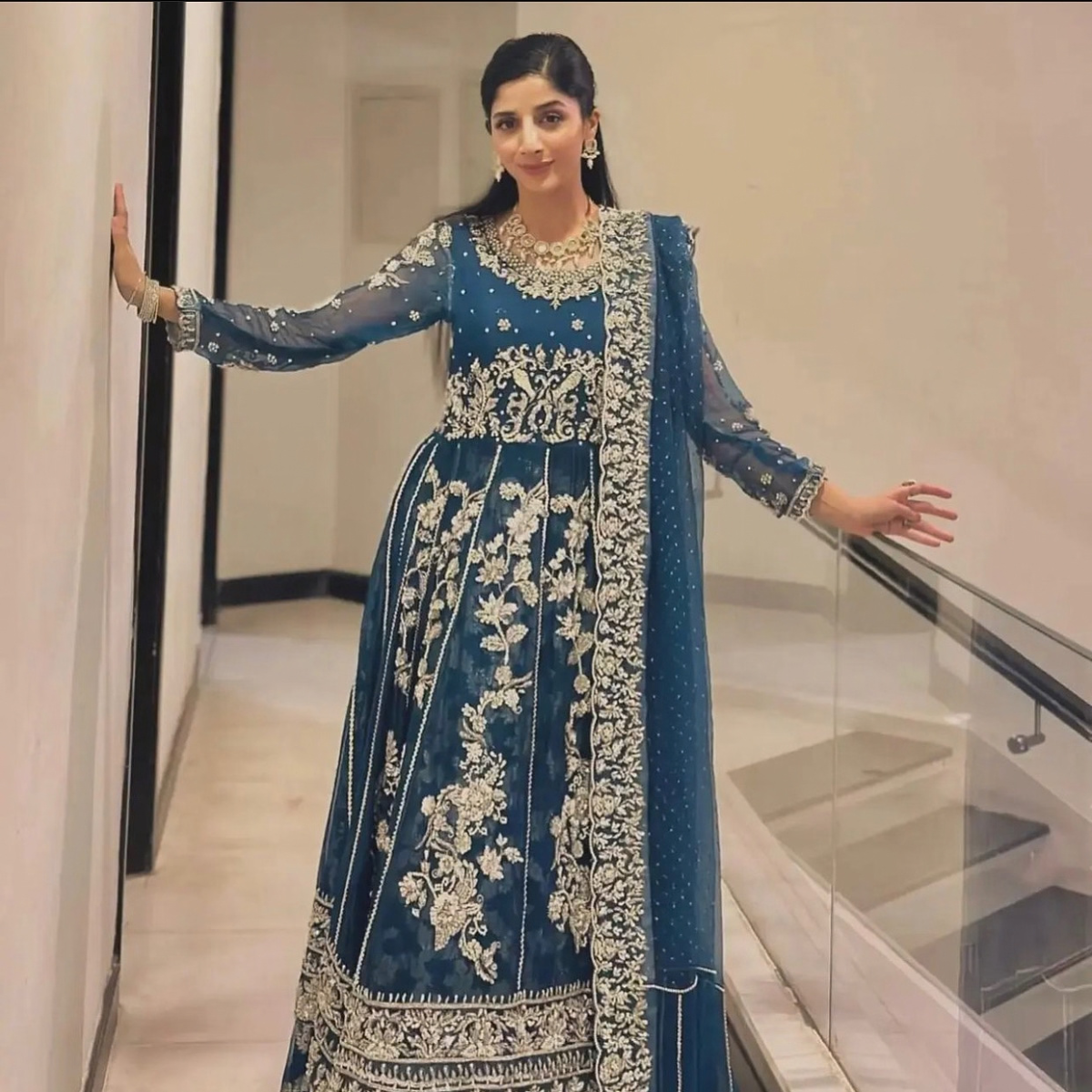 Blue Anarkali